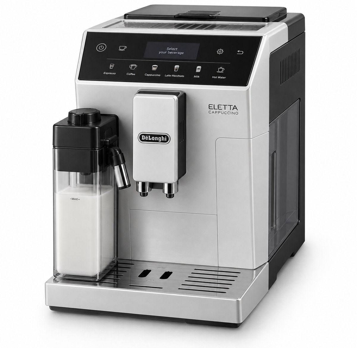 Produktillustration af De’Longhi Eletta Cappuccino ECAM45.764.W