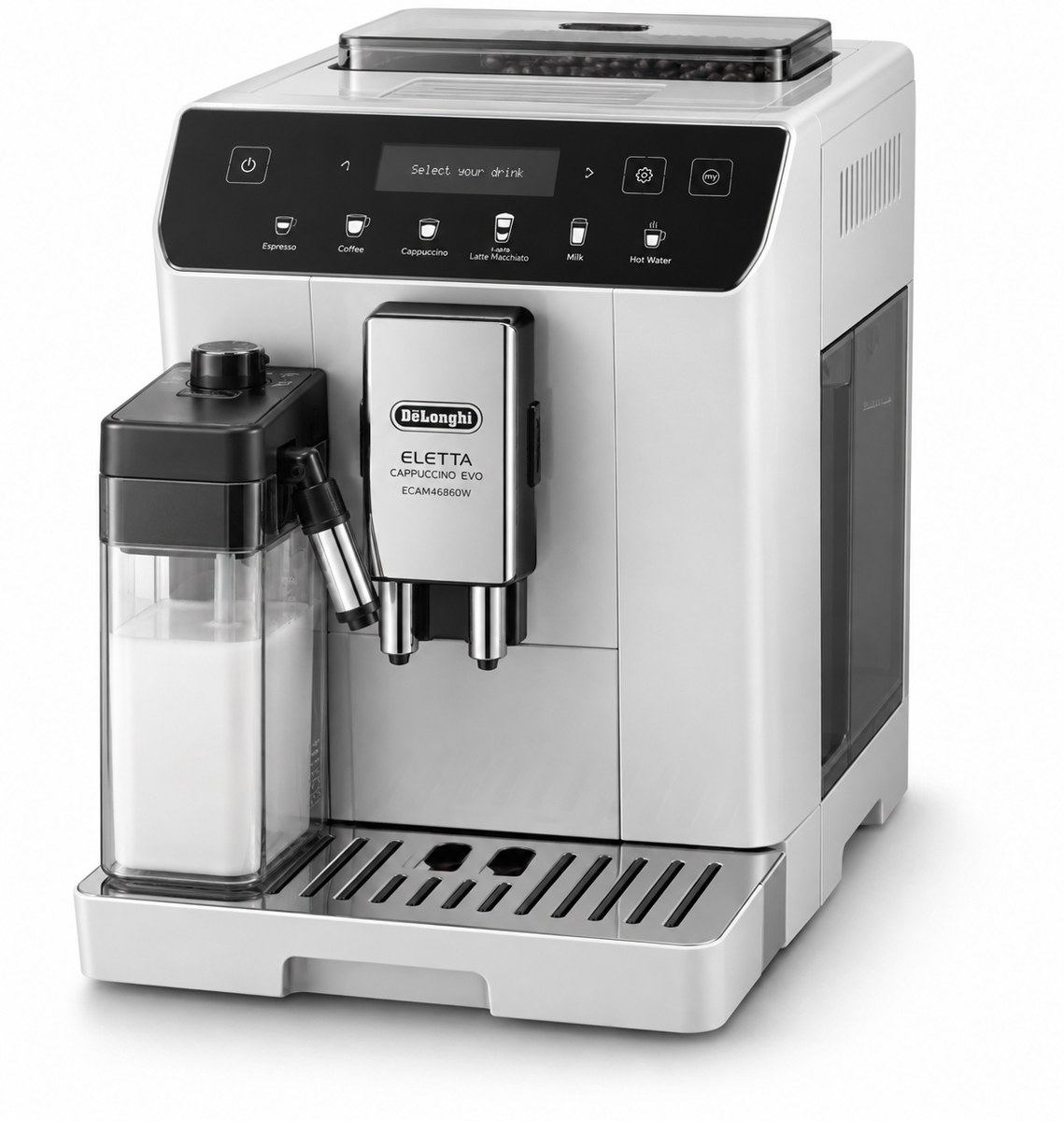 Produktillustration af De’Longhi Eletta Cappuccino Evo ECAM46860W