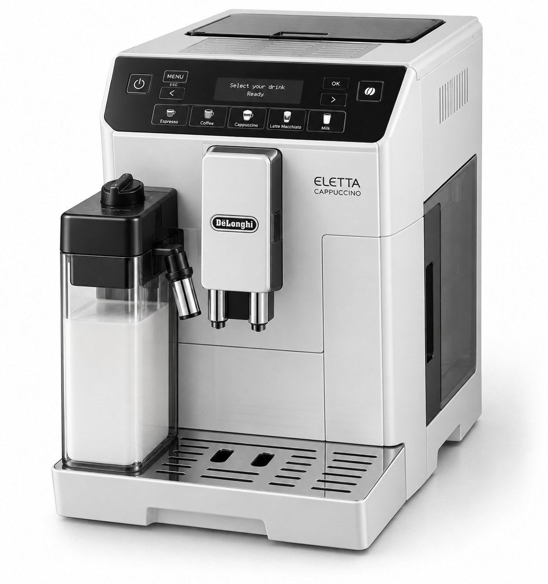 Produktillustration af De’Longhi Eletta Cappuccino ECAM45.766.W