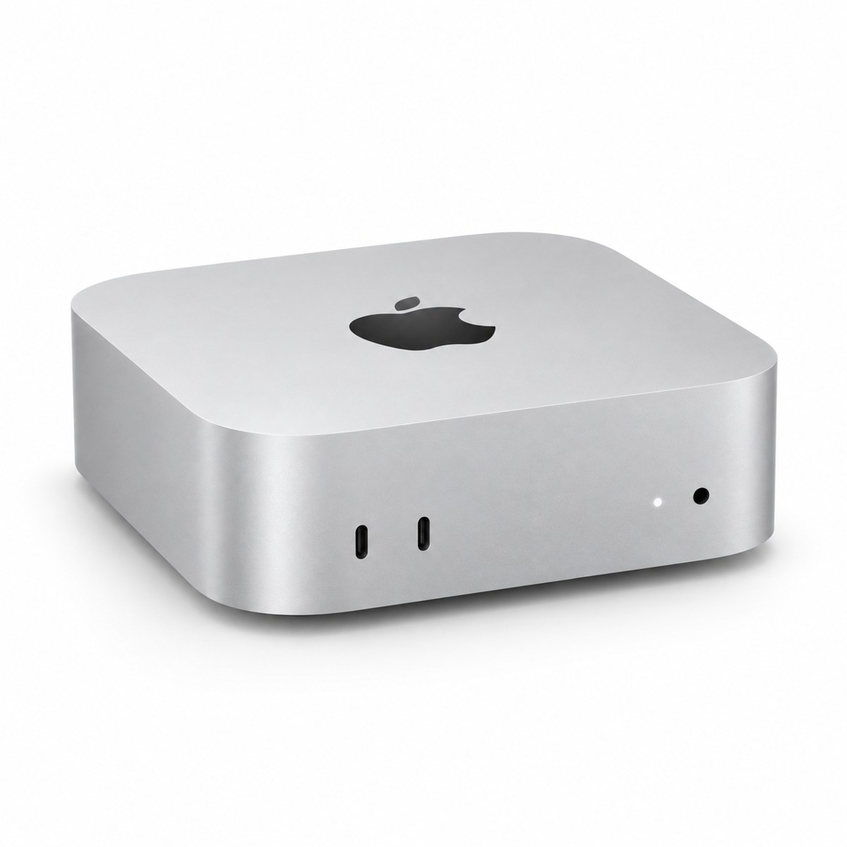 Produktillustration af Mac mini (M6 eller M5 Pro, 2026)