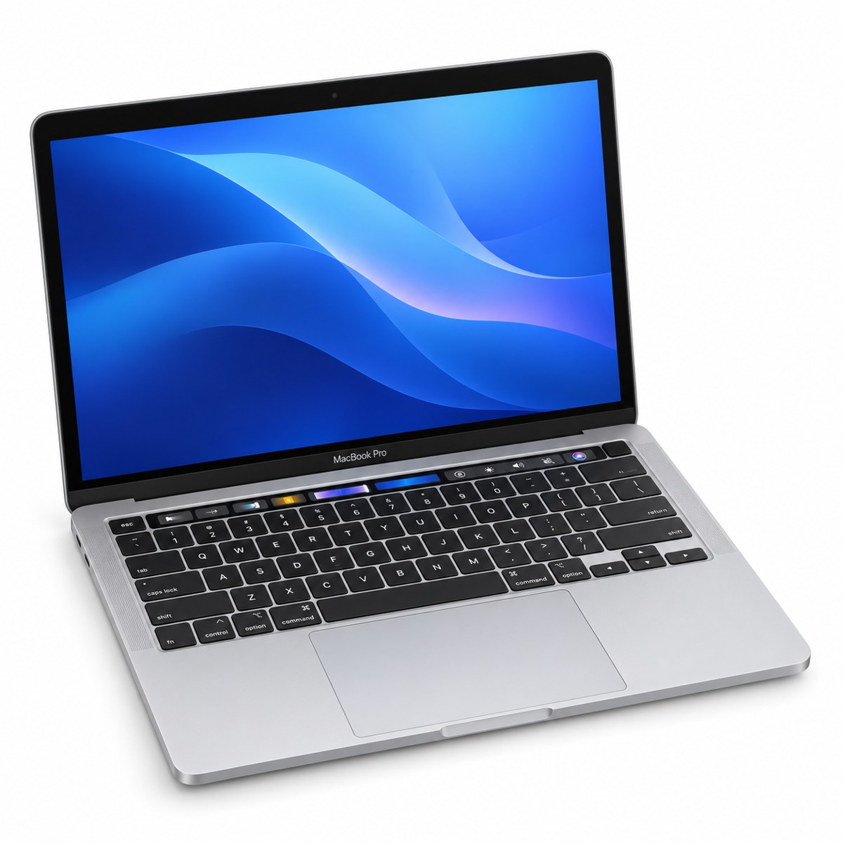 Produktillustration af MacBook Pro (13″, 2020, to Thunderbolt 3-porte)