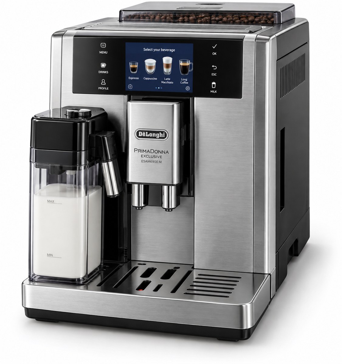 Produktillustration af De’Longhi PrimaDonna Exclusive ESAM6900.M